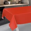 Wachstuch Tischdecke abwaschbar Meterware Wachstuchtischdecke Gartentischdecke 140cm Uni Rot