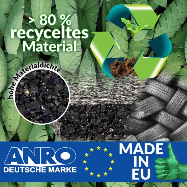 Bautenschutzmatte Antivibrationsmatte Gummigranulatmatte Antirutschmatte 5mm Stark Meterware 80/100cm