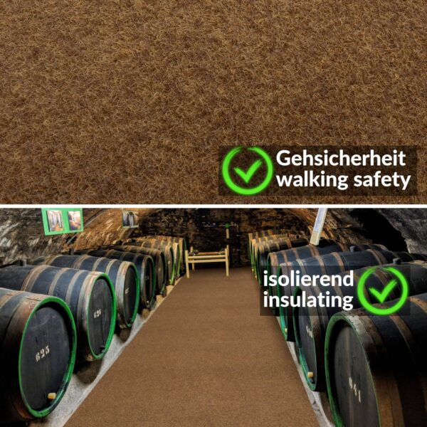 Teppichläufer Flur Läufer Schmutzfangmatte außen innen Eingang POET Breite 100cm Kokos