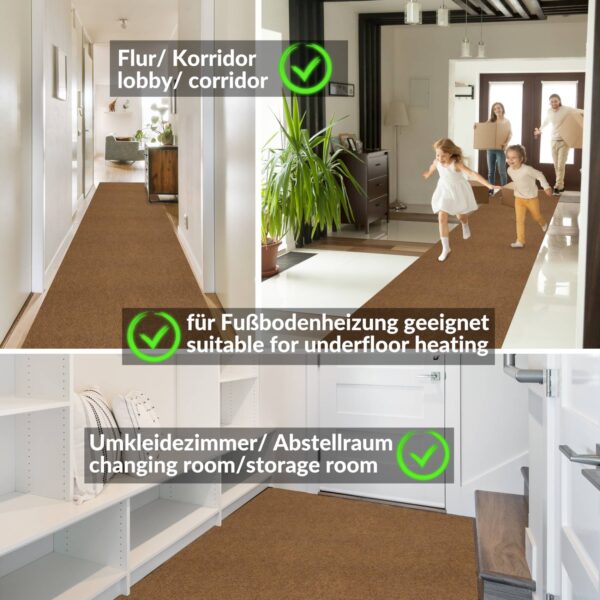 Teppichläufer Flur Läufer Schmutzfangmatte außen innen Eingang POET Breite 100cm Kokos
