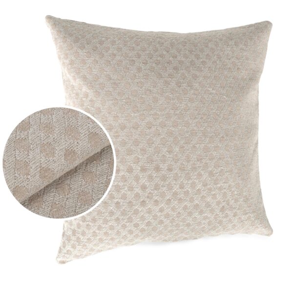 Kissenbezüge Sofakissen Dekokissen Gomera Jacquard Kuschelkissen Zierkissen 4 Größen mit & ohne Füllung Karo Weiß Gold