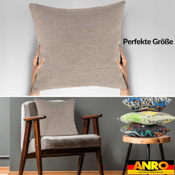 Kissenbezüge Sofakissen Dekokissen Gomera Jacquard Kuschelkissen Zierkissen 4 Größen mit & ohne Füllung Uni Creme