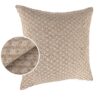 Kissenbezüge Sofakissen Dekokissen Gomera Jacquard Kuschelkissen Zierkissen 4 Größen mit & ohne Füllung Karo Beige