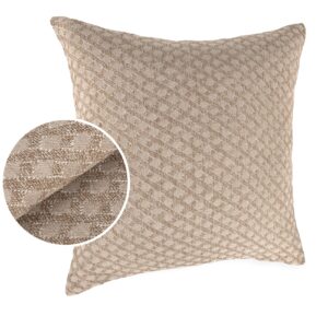 Kissenbezüge Sofakissen Dekokissen Gomera Jacquard Kuschelkissen Zierkissen 4 Größen mit & ohne Füllung Karo Beige