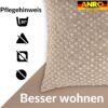 Kissenbezüge Sofakissen Dekokissen Gomera Jacquard Kuschelkissen Zierkissen 4 Größen mit & ohne Füllung Karo Beige