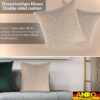 Kissenbezüge Sofakissen Dekokissen Gomera Jacquard Kuschelkissen Zierkissen 4 Größen mit & ohne Füllung Karo Beige