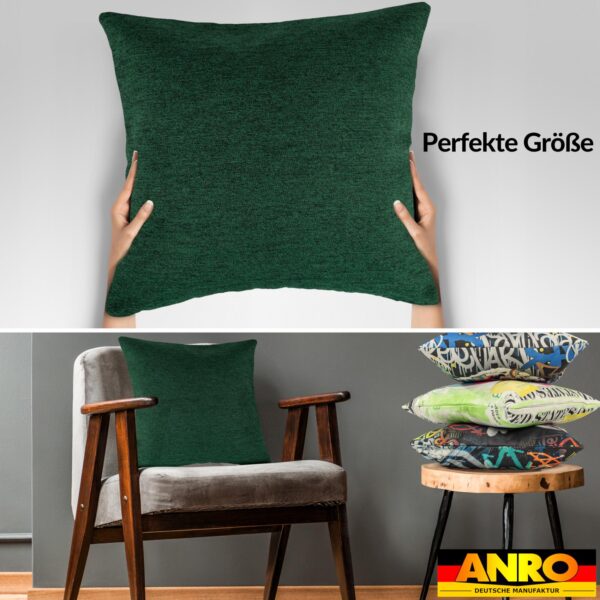Kissenbezüge Sofakissen Dekokissen Gomera Jacquard Kuschelkissen Zierkissen 4 Größen mit & ohne Füllung Uni Grün