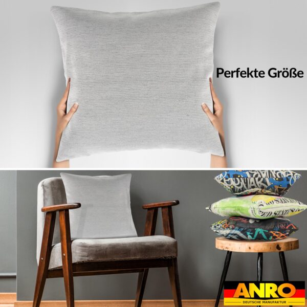 Kissenbezüge Sofakissen Dekokissen Gomera Jacquard Kuschelkissen Zierkissen 4 Größen mit & ohne Füllung Uni Schwarz Weiß