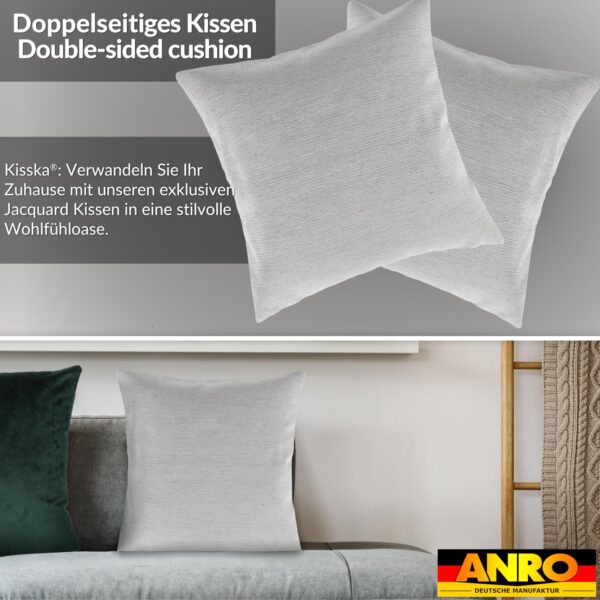 Kissenbezüge Sofakissen Dekokissen Gomera Jacquard Kuschelkissen Zierkissen 4 Größen mit & ohne Füllung Uni Schwarz Weiß