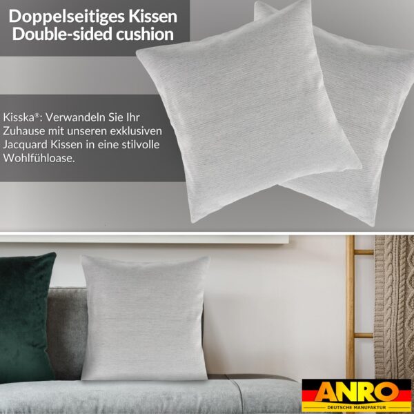 Kissenbezüge Sofakissen Dekokissen Gomera Jacquard Kuschelkissen Zierkissen 4 Größen mit & ohne Füllung Uni Schwarz Weiß