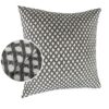 Kissenbezüge Sofakissen Dekokissen Gomera Jacquard Kuschelkissen Zierkissen 4 Größen mit & ohne Füllung Karo Silber Weiß