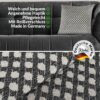 Kissenbezüge Sofakissen Dekokissen Gomera Jacquard Kuschelkissen Zierkissen 4 Größen mit & ohne Füllung Karo Silber Weiß