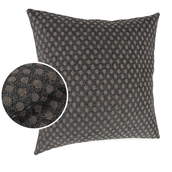 Kissenbezüge Sofakissen Dekokissen Gomera Jacquard Kuschelkissen Zierkissen 4 Größen mit & ohne Füllung Karo Grau Gold
