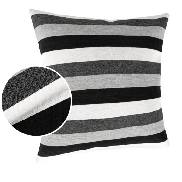 Kissenbezüge Sofakissen Dekokissen Gomera Jacquard Kuschelkissen Zierkissen 4 Größen mit & ohne Füllung Schwarz Weiß
