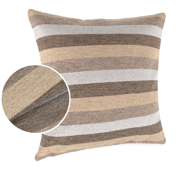Kissenbezüge Sofakissen Dekokissen Gomera Jacquard Kuschelkissen Zierkissen 4 Größen mit & ohne Füllung Kaffee Farben
