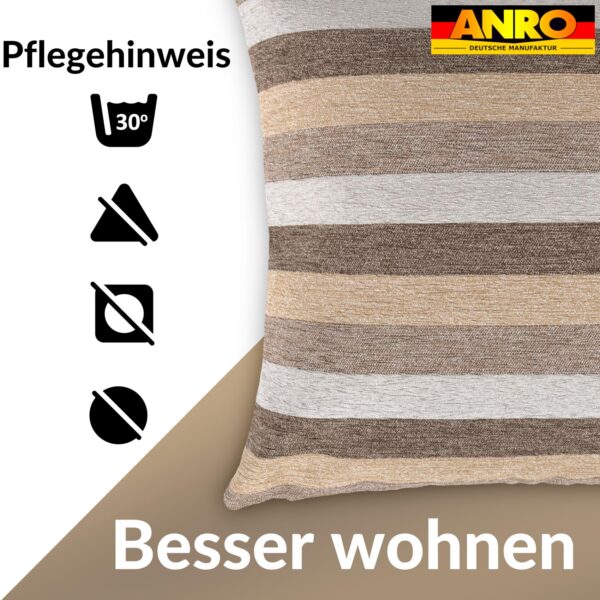 Kissenbezüge Sofakissen Dekokissen Gomera Jacquard Kuschelkissen Zierkissen 4 Größen mit & ohne Füllung Kaffee Farben