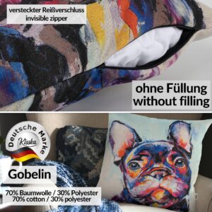 Kissenbezug Dekokissen Sofakissen Kissenhülle Zierkissen Pop Art mit und ohne Füllung 40x40cm Bulldog