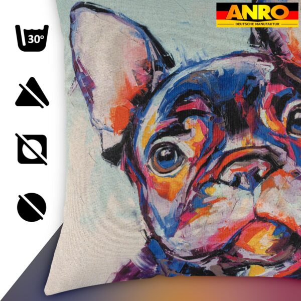 Kissenbezug Dekokissen Sofakissen Kissenhülle Zierkissen Pop Art mit und ohne Füllung 40x40cm Bulldog