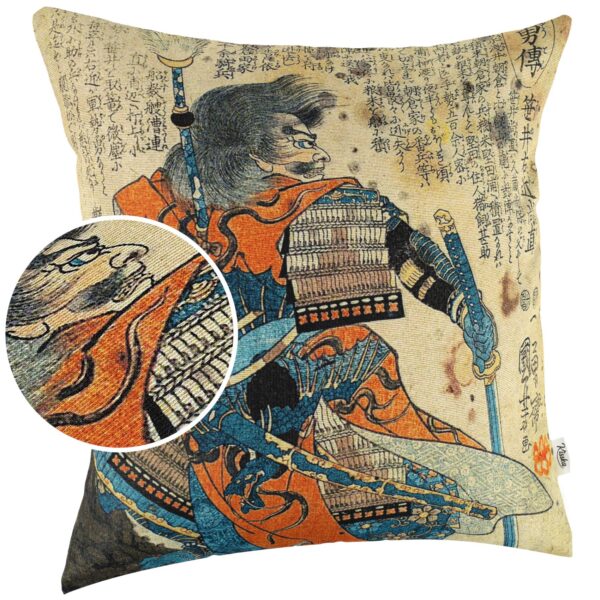 Kissenbezug Dekokissen Sofakissen Kissenhülle Zierkissen Pop Art mit und ohne Füllung 40x40cm Samurai