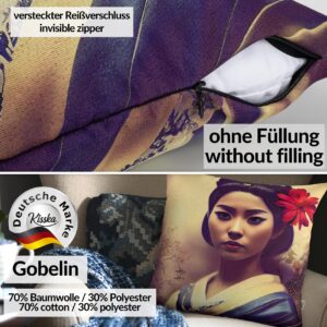 Kissenbezug Dekokissen Sofakissen Kissenhülle Zierkissen Pop Art mit und ohne Füllung 40x40cm Geisha