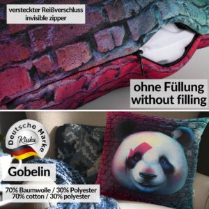 Kissenbezug Dekokissen Sofakissen Kissenhülle Zierkissen Pop Art mit und ohne Füllung 40x40cm Panda