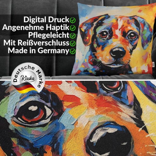 Kissenbezug Dekokissen Sofakissen Kissenhülle Zierkissen Pop Art mit und ohne Füllung 40x40cm Beagle