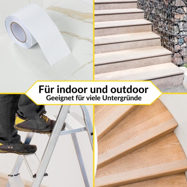 Antirutsch Klebeband selbstklebend Klebestreifen Tape Band rutschfest FixoFlex Breite 5 & 10cm Transparent 10m Rolle