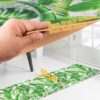 Küchenläufer Küchenteppich Motivdruck Palmenblätter Grün Teppichläufer Läufer Küche rutschfest