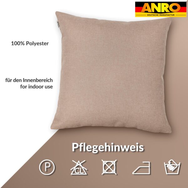 Kissenbezüge Leinenoptik Sofakissen Dekokissen 4 Größen mit & ohne Füllung Beige