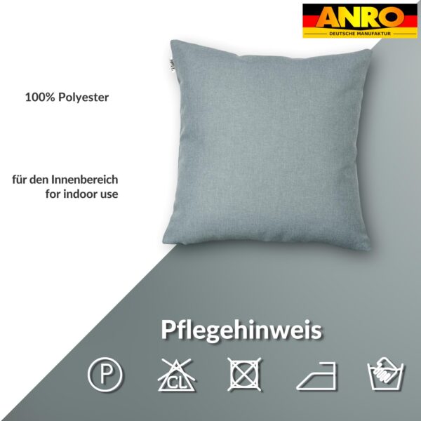 Kissenbezüge Leinenoptik Sofakissen Dekokissen 4 Größen mit & ohne Füllung Grünblau