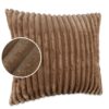 Plüsch Cord Kissen Kissenbezug Sofakissen Big Cord Dekokissen mit & ohne Füllung 4 Größen Beige