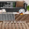 Plüsch Cord Kissen Kissenbezug Sofakissen Big Cord Dekokissen mit & ohne Füllung 4 Größen Beige