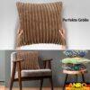 Plüsch Cord Kissen Kissenbezug Sofakissen Big Cord Dekokissen mit & ohne Füllung 4 Größen Beige
