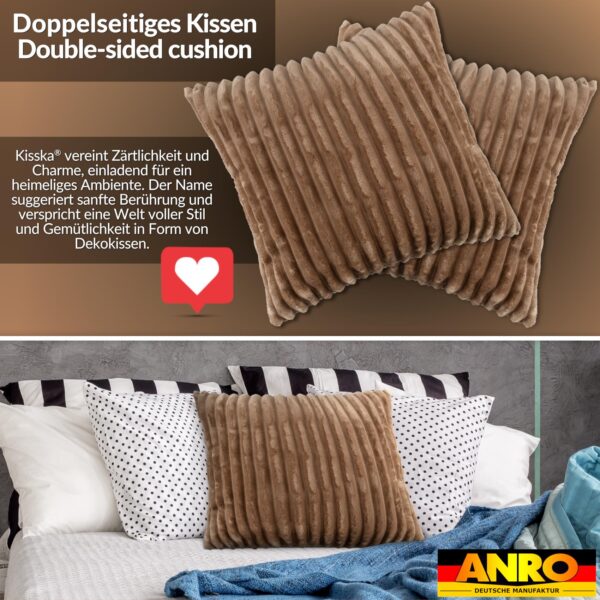 Plüsch Cord Kissen Kissenbezug Sofakissen Big Cord Dekokissen mit & ohne Füllung 4 Größen Beige