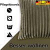 Plüsch Cord Kissen Kissenbezug Sofakissen Big Cord Dekokissen mit & ohne Füllung 4 Größen Olivengrün