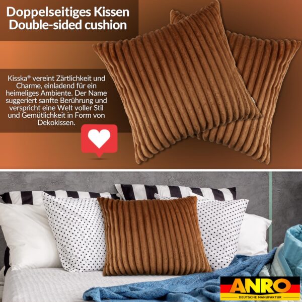 Plüsch Cord Kissen Kissenbezug Sofakissen Big Cord Dekokissen mit & ohne Füllung 4 Größen Fuchsrot