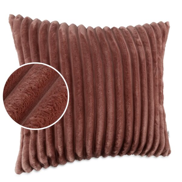 Plüsch Cord Kissen Kissenbezug Sofakissen Big Cord Dekokissen mit & ohne Füllung 4 Größen Rosa