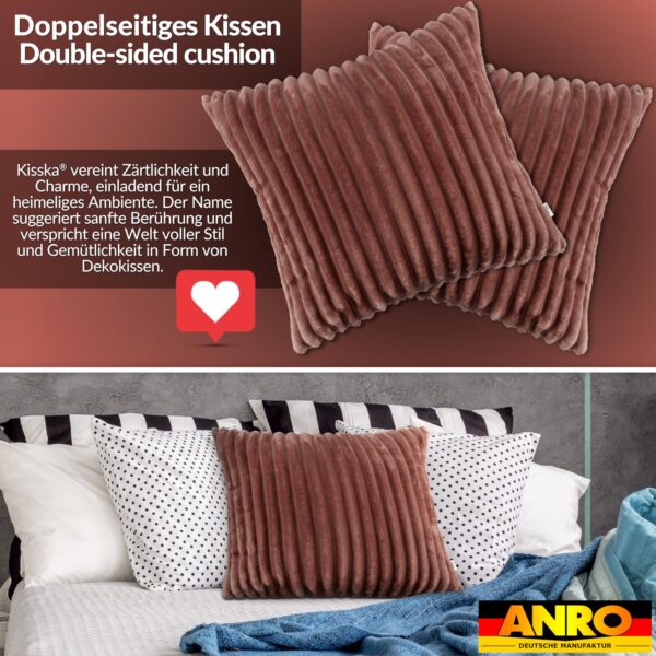Plüsch Cord Kissen Kissenbezug Sofakissen Big Cord Dekokissen mit & ohne Füllung 4 Größen Rosa