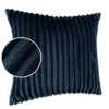 Plüsch Cord Kissen Kissenbezug Sofakissen Big Cord Dekokissen mit & ohne Füllung 4 Größen Jeansblau