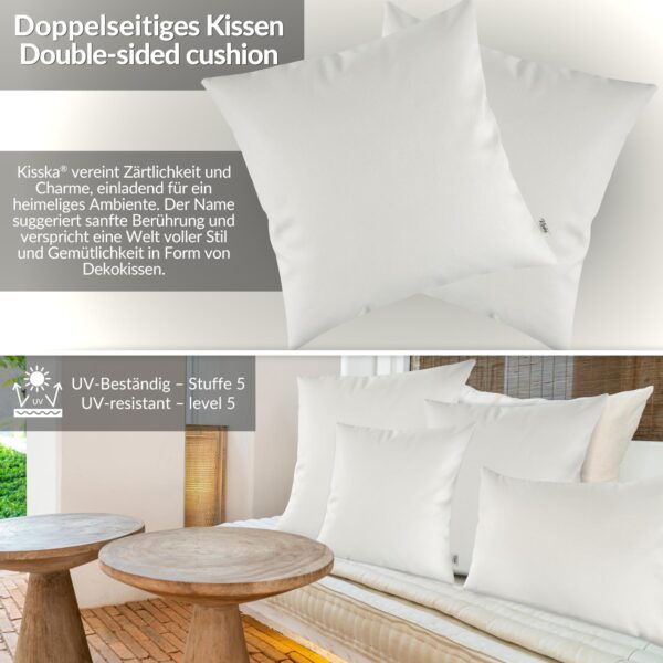 Kunstlederkissen Kissenbezüge Sofakissen Dekokissen Kissenhülle Kunstleder Kissen Lederkissen atmungsaktiv 4 Größen Kumo Weiß