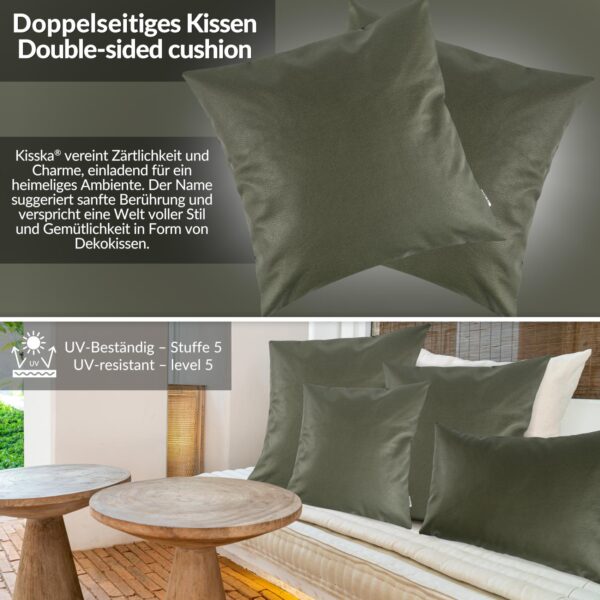 Kunstlederkissen Kissenbezüge Sofakissen Dekokissen Kissenhülle Kunstleder Kissen atmungsaktiv Lederkissen 4 Größen Kumo Grün