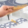 Teppich Küchenläufer Teppichläufer Läufer Flur abwischbar PVC Mirza Cerchi Grau 48cm Breit