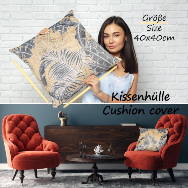 Mikrofaser Dekokissen Velours Kissenbezug Sofakissen Kissenhülle mit & ohne Füllung – Palm Beige