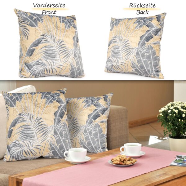 Mikrofaser Dekokissen Velours Kissenbezug Sofakissen Kissenhülle mit & ohne Füllung – Palm Beige