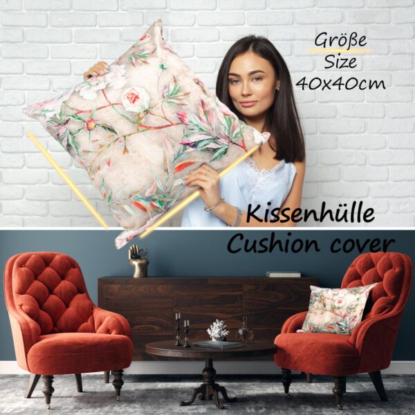 Mikrofaser Dekokissen Velours Kissenbezug Sofakissen Kissenhülle mit & ohne Füllung – Flowers