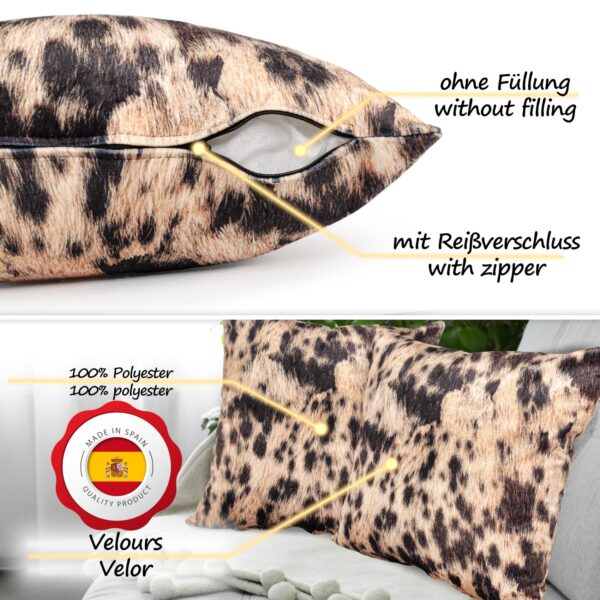 Mikrofaser Dekokissen Velours Kissenbezug Sofakissen Kissenhülle mit & ohne Füllung – Hyena