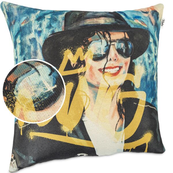 Dekokissen Pop Art Kissenbezug Zierkissen Sofakissen bedruckt mit & ohne Füllung 40x40cm Michael Jackson