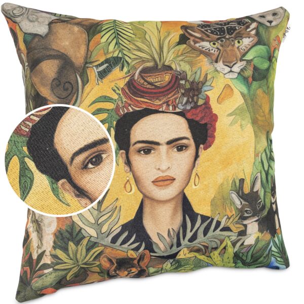 Dekokissen Pop Art Kissenbezug Zierkissen Sofakissen bedruckt mit & ohne Füllung 40x40cm Frida Tiger