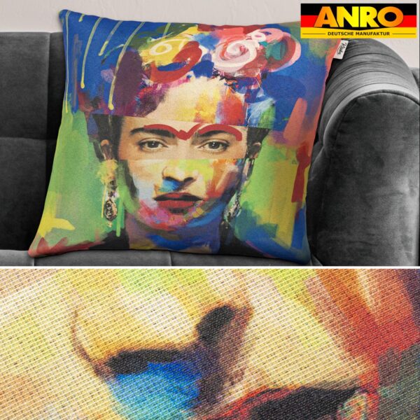 Dekokissen Pop Art Kissenbezug Zierkissen Kissenhülle bedruckt mit & ohne Füllung 40x40cm Frida Kahlo