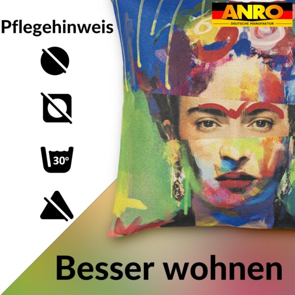 Dekokissen Pop Art Kissenbezug Zierkissen Kissenhülle bedruckt mit & ohne Füllung 40x40cm Frida Kahlo